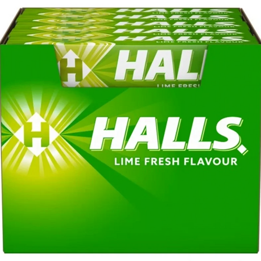 Halls - Lime Fresh Flavour Cough Drops 9 Lozenges - 20 Packs