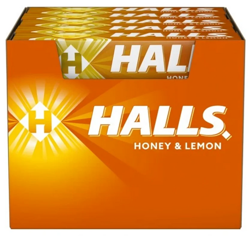 Halls - Honey & Lemon Cough Drops 9 Lozenges - 20 Packs