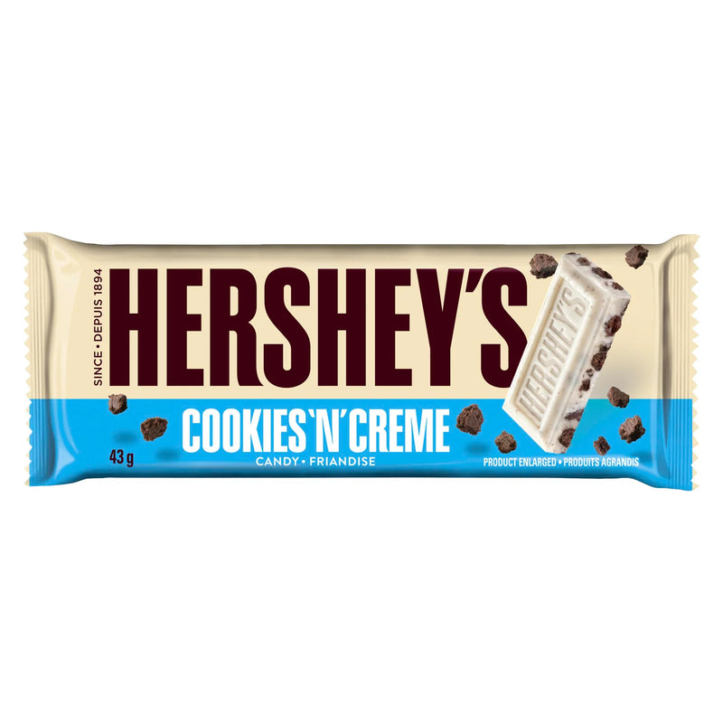Hershey's - Cookies 'N' Cream Chocolate Candy Bar - 6 x 43g