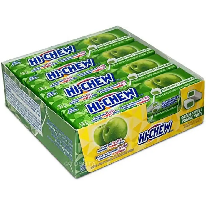 Hi Chew - Green Apple Chewy Candy - 12 x 58g