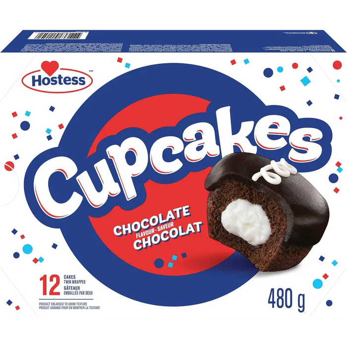 Hostess - Chocolate Cupcakes With Chocolate Frosting & Creamy Filling - 480g