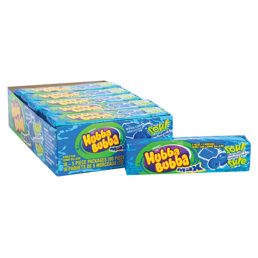 Hubba Bubba Sour Blue Raspberry 5 Pcs 18 Packs