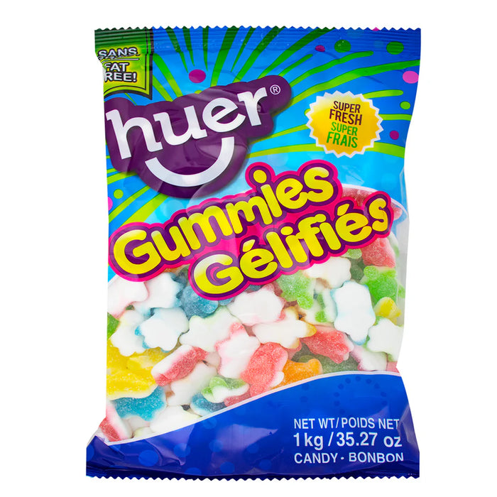 Huer - Sour Assorted Turtles Gummy Candy - 1 Kg