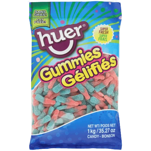 Huer - Sour Bubblegum Bottle Gummies - 12 x 1 Kg