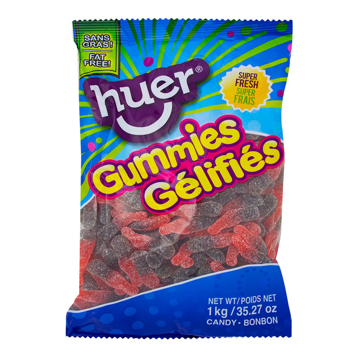 Huer - Sour Cherry Cola Bottle Gummies - 12 x 1 Kg