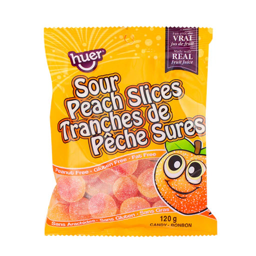 Huer - Sour Peach Slices Gummies - 24 x 120g