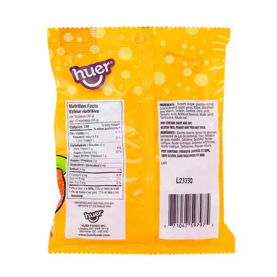 Huer - Sour Peach Slices Gummies - 24 x 120g