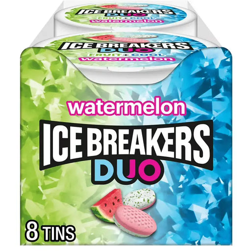 Ice Breakers - Duo Fruit & Cool Sugar Free Mints Watermelon - 8 x 36g