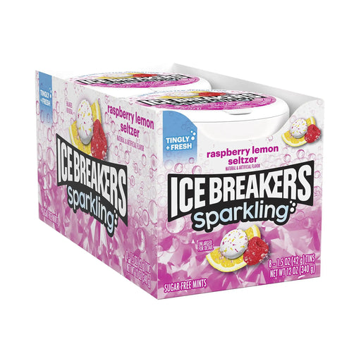 Ice Breakers - Mints Sparkling Raspberry Lemon Seltzer - 8 x 42g