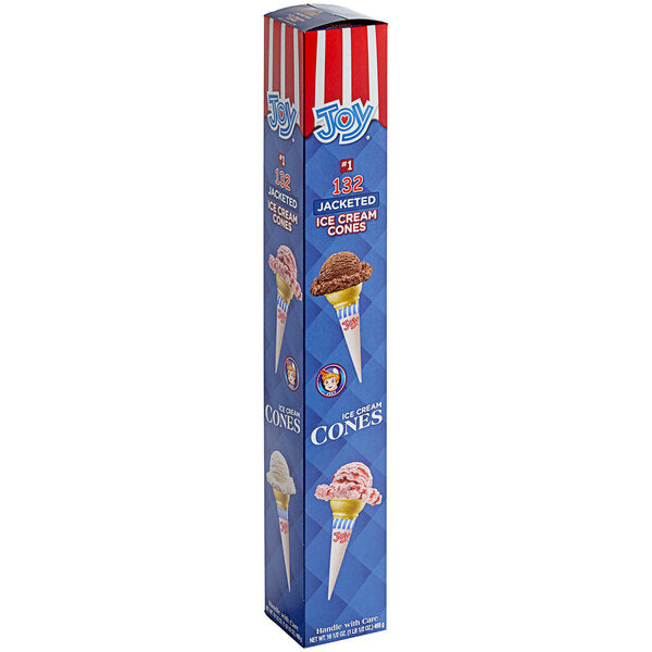 JOY - #1 Jacketed Dispenser Ice Cream Cones - 8 x 132/Case