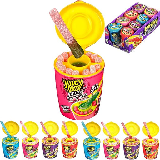 Juicy Drop - Gummy Dip N Stix Candy Individually Wrapped - 8 x 96.4g