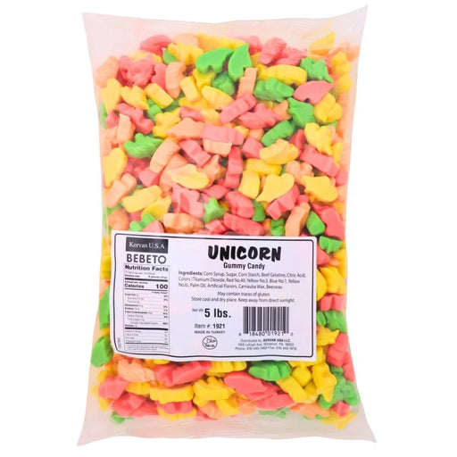 Kervan - Gummy Unicorns Bulk Halal Gummy Candy - 4 x 5 Lbs