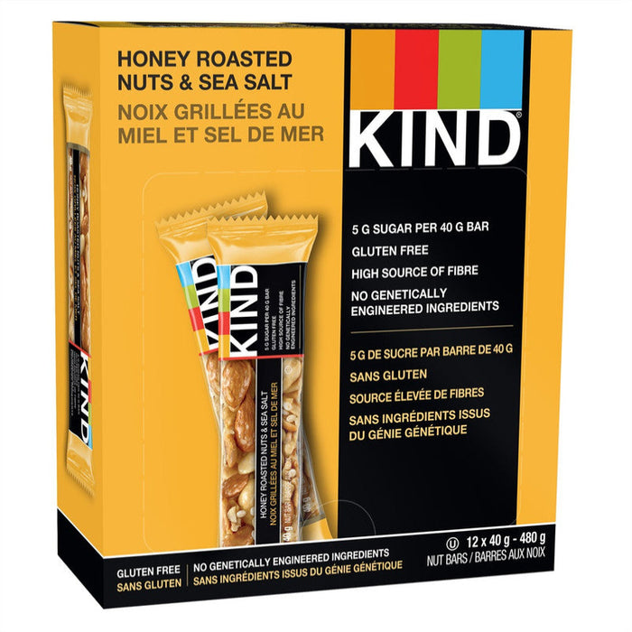 Kind Honey Roasted Nuts & Sea Salt Bar 12 x 40g