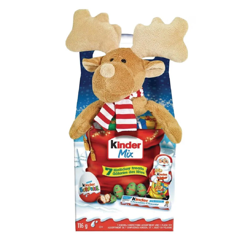 Kinder - Mix 7 Holiday Treats With Plush Toy Assorted Styles - 3 x 116g