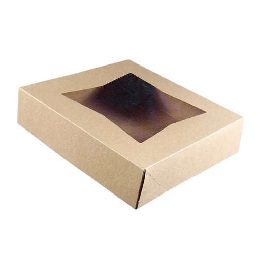 Kraft Window Bakery Box 8" x 8" x 2.5" - 200/Case