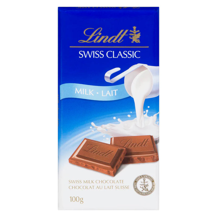 Lindt - Swiss Classic Milk Chocolate Bar - 12 x 100g