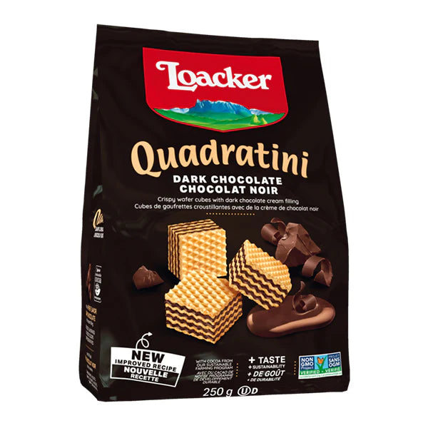 Loacker - Quadratini Dark Chocolate Wafers - 6 x 250g