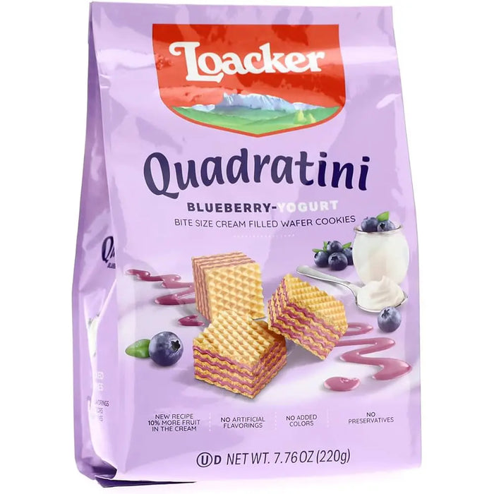 Loacker Quadratini Blueberry Yogurt Wafers 220g