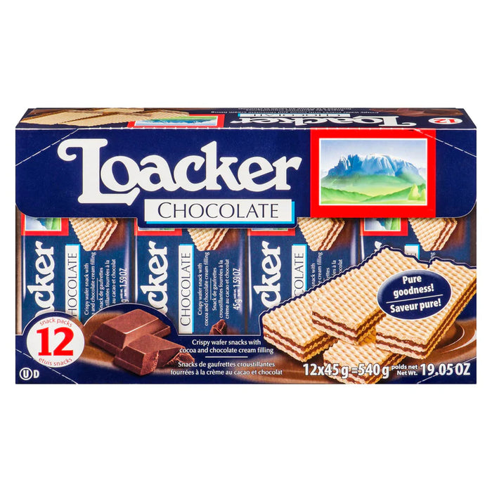 Loacker Wafer Chocolate 12 x 45g