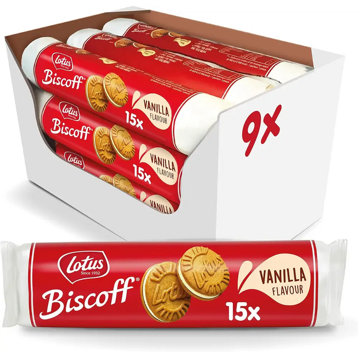 Lotus Biscoff - Sandwich Cookies Vanilla Cream - 9 x 150g