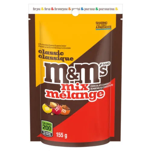 M&M - Classic Mix Chocolate Candy 6 x 155g