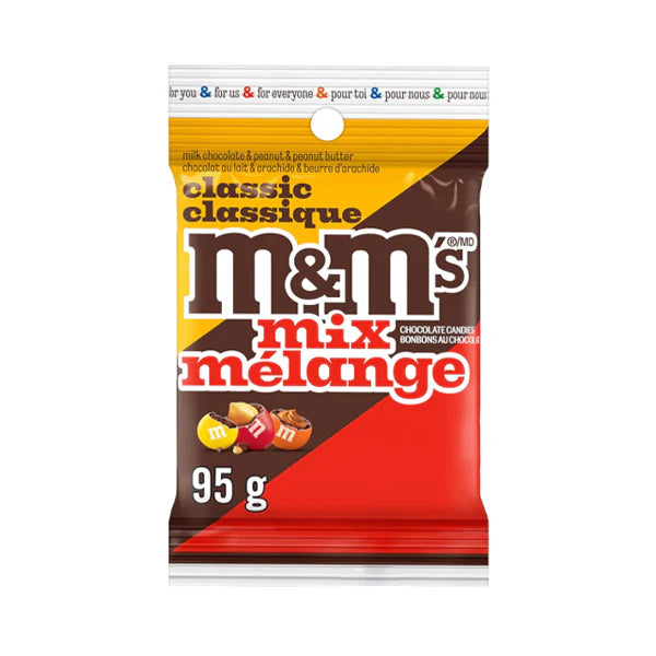 M&M - Classic Mix Chocolate Candy - 6 x 95g