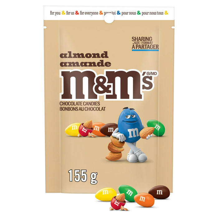 M&M - Almonds Chocolate Candy - 6 x 155g