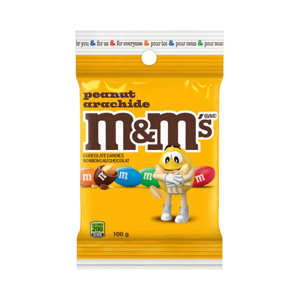 M&M - Peanut Chocolate Candy - 24 x 100g