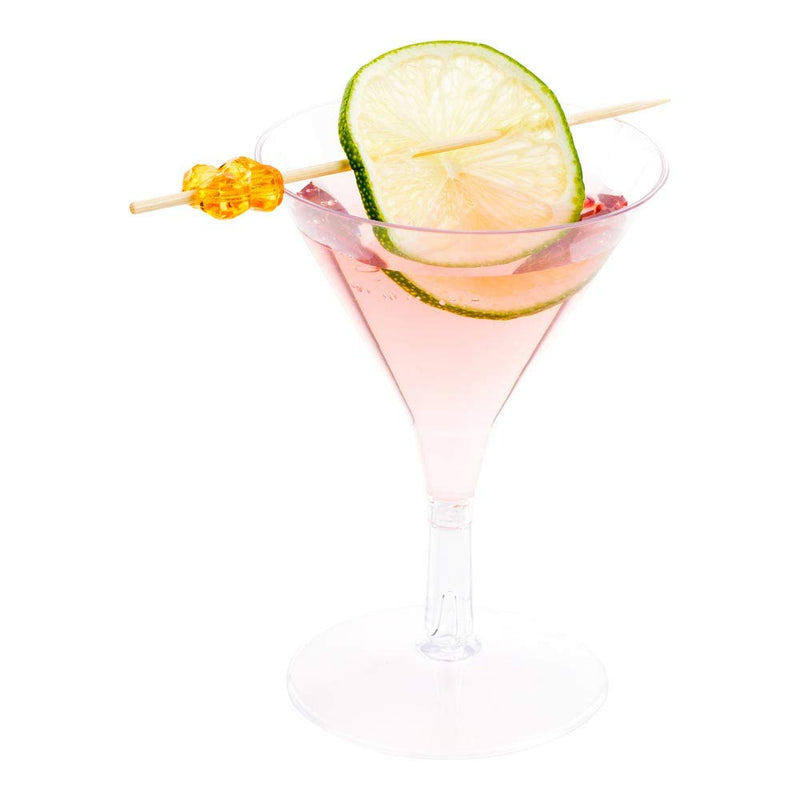 Clear Plastic Mini Martini Glass 5 inch Tall