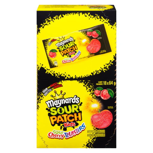 Maynards - Sour Patch Kids Cherry Blaster Gummy Candy 18 x 64g - 12 Packs