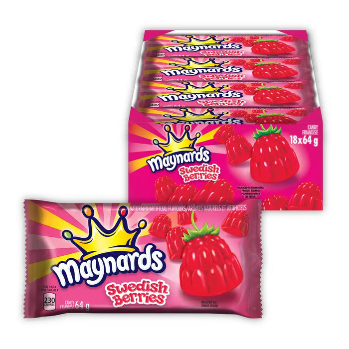 Maynards - Swedish Berries Gummy Candy - 18 x 64g