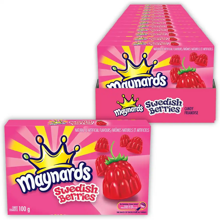 Maynards - Swedish Berries Gummy Candy Theatre Box - 4 x 100g