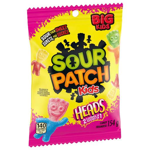 Maynards Sour Patch Kids Big Heads Gummy Candy 150g