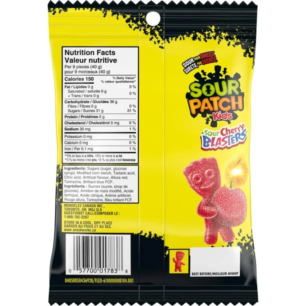 Maynards - Sour Patch Kids Cherry Blasters Candy - 154g