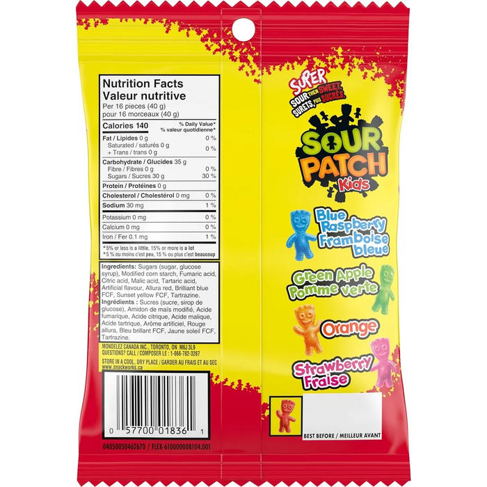 Maynards - Sour Patch Kids Extreme Candy - 6 x 150g