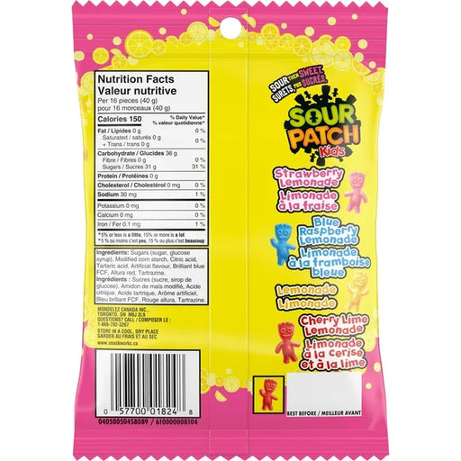 Maynards Sour Patch Kids Lemonade Candy 150g