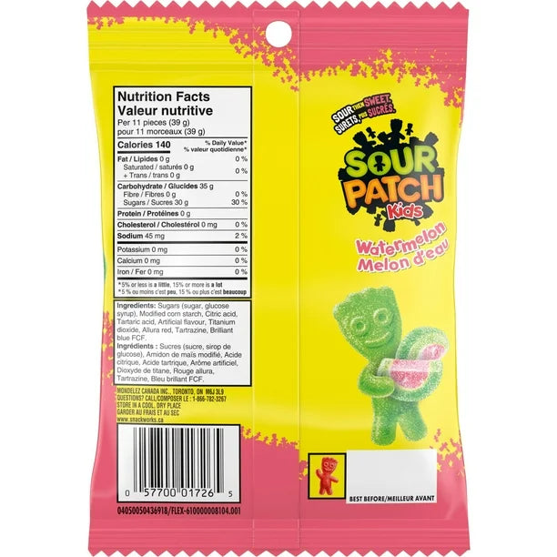 Maynards Sour Patch Kids Watermelon Gummy Candy 154g