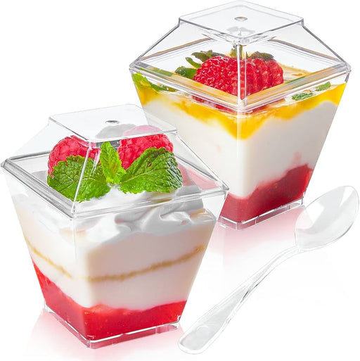 Medium Square Mousse Cup With Cover 