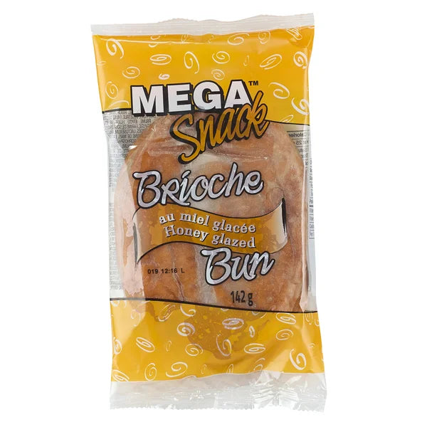 Mega Snack Honey Glazed Brioche Buns 9 x 142g