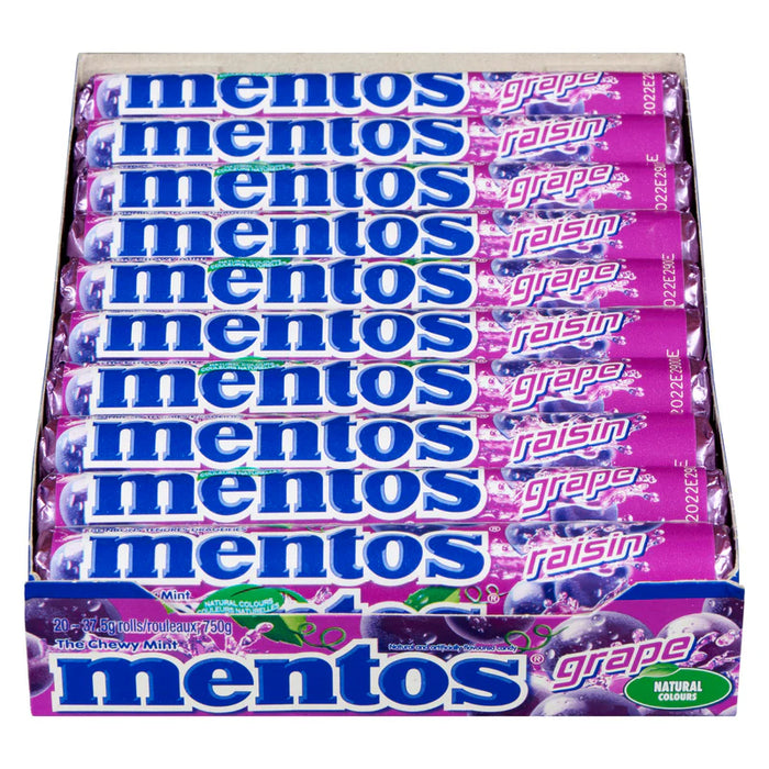 Mentos - Chewy Mint Candy Roll Grape - 20 x 37g