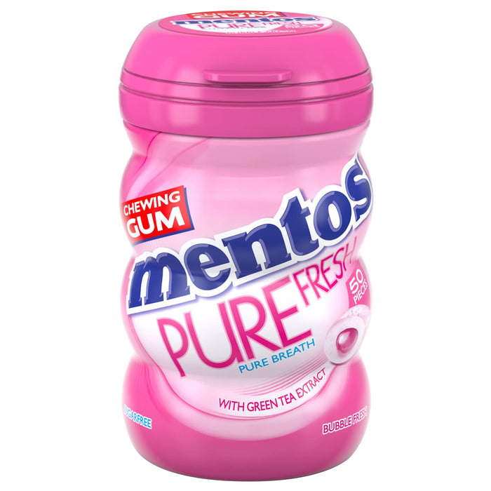 Mentos Pure Fresh Sugar Free Gum Bottle 50 Pcs 6 Packs