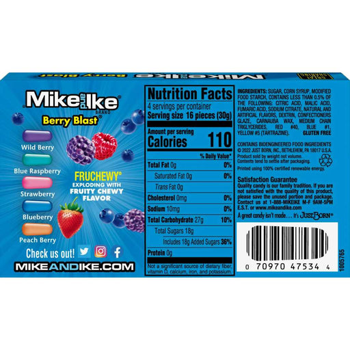 Mike and Ike - Berry Blast Theatre Box 4.25 Oz - 4 x 120g