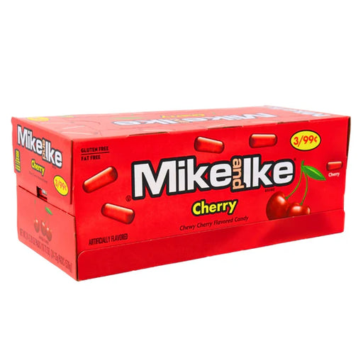 Mike and Ike - Cherry Chewy Candy 24 x 22g - 16 Boxes