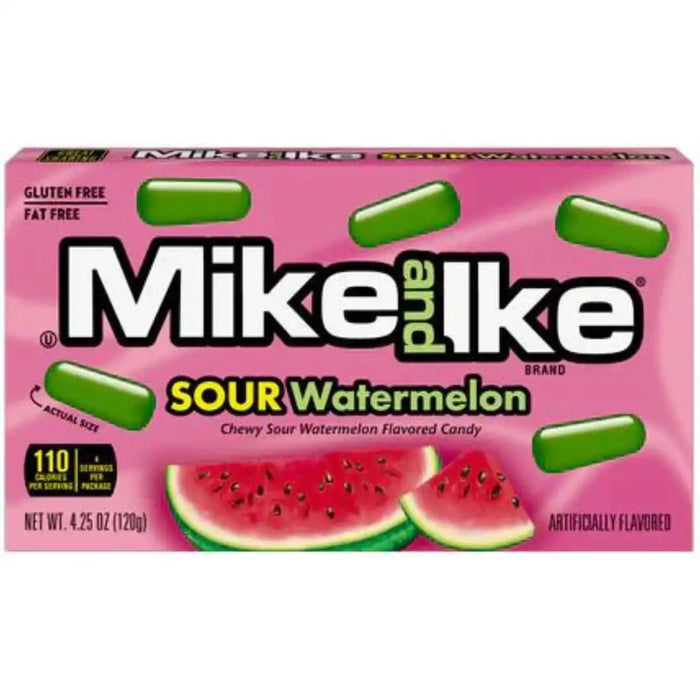 Mike and Ike - Sour Watermelon Theatre Box 4.25 Oz 120g