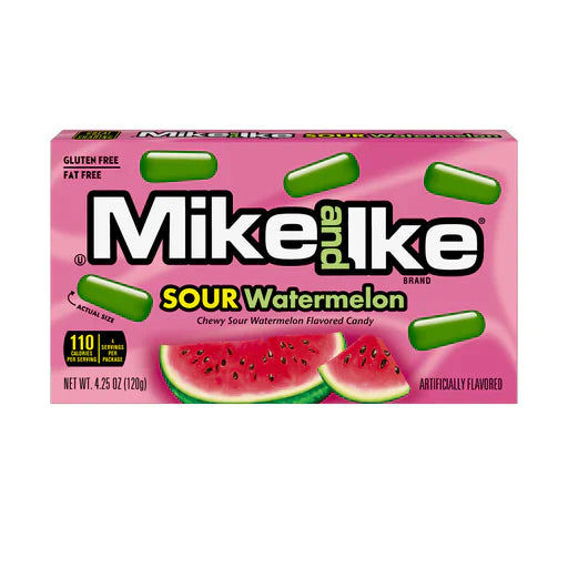 Mike and Ike - Sour Watermelon Theatre Box 4.25 Oz - 12 x 120g