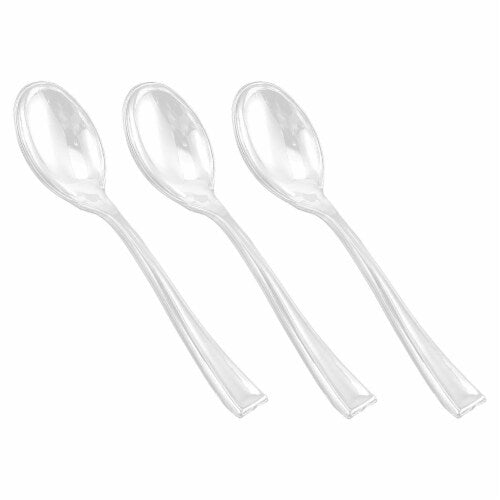 Mini Spoons clear plastic