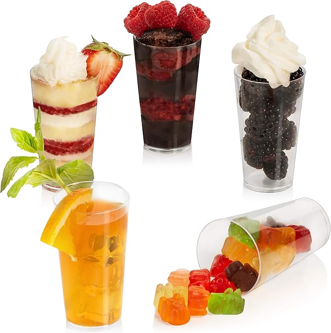 Mini Round Tall Dessert Cup Clear Plastic