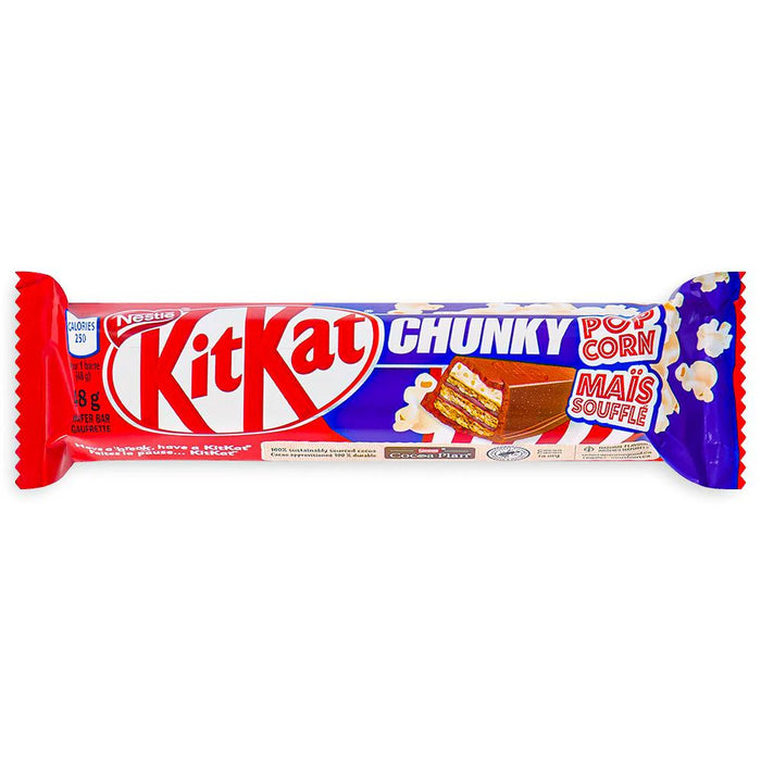 Nestle - KitKat Chunky Popcorn Chocolate Bar - 6 x 48g