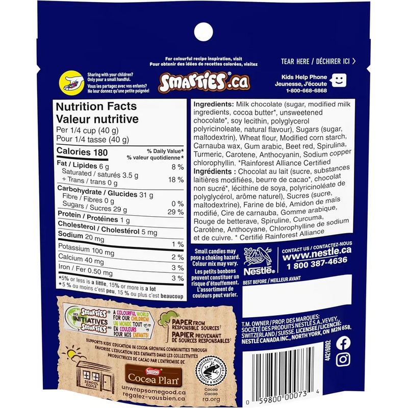 Nestle - Smarties Candy Coated Milk Chocolate - 3 x 203g