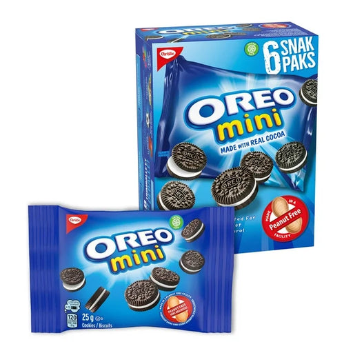 Oreo - Mini Original Chocolate Sandwich Cookies Snack Pack - 150g